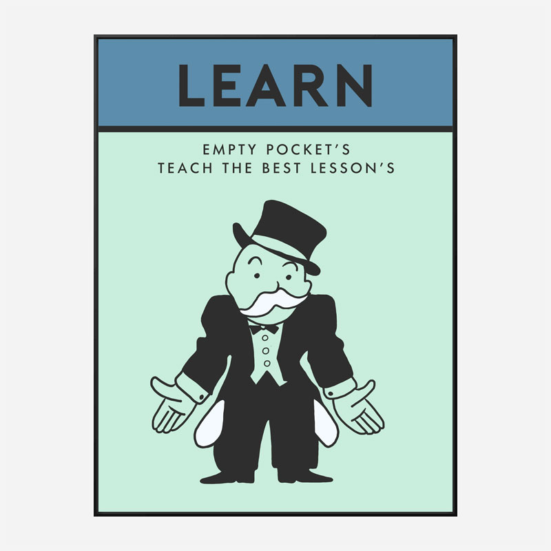 Learn Card Motivational Art Print