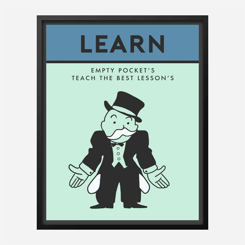 Learn Card Motivational Art Print