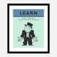 Learn Card Motivational Art Print