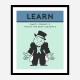 Learn Card Motivational Art Print