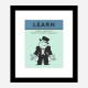 Learn Card Motivational Art Print