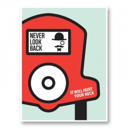 Never Look Back Motivational Art Print