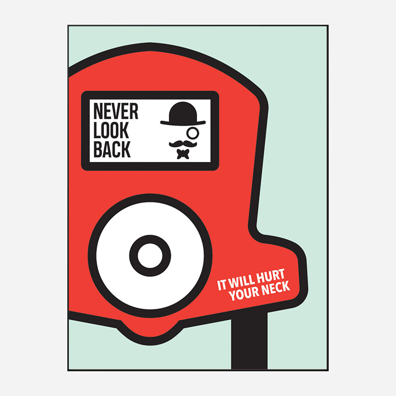 Never Look Back Motivational Art Print