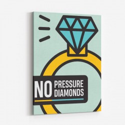 No Pressure No Diamonds Motivational Art Print