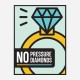 No Pressure No Diamonds Motivational Art Print