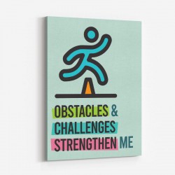 Obstacles Motivational Art Print