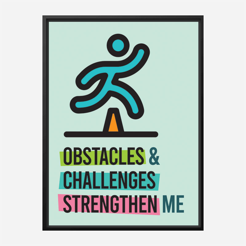 Obstacles Motivational Art Print Obstacles Motivational Art Print