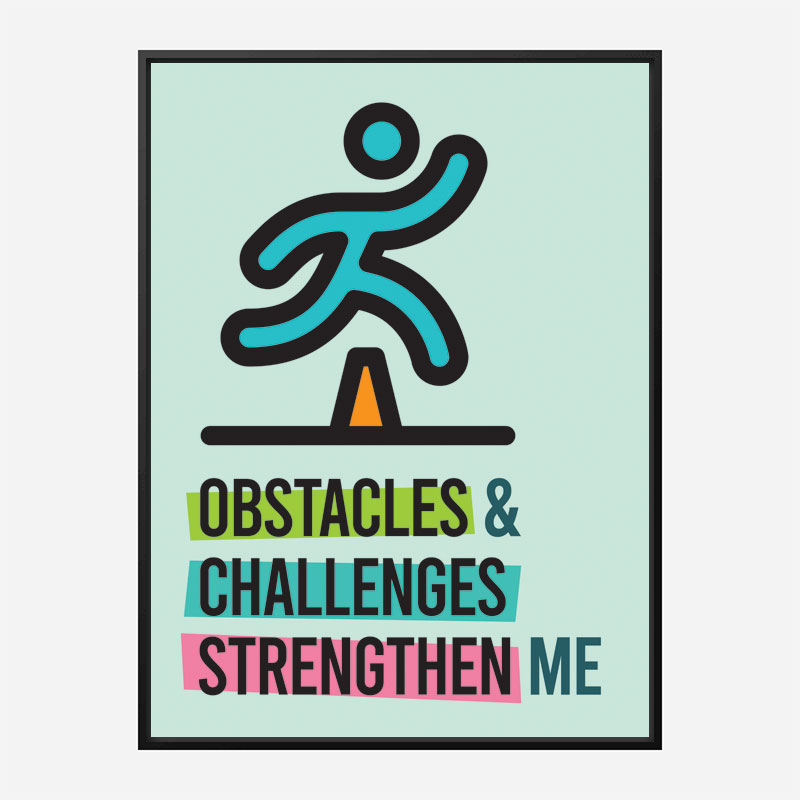 Obstacles Motivational Art Print Obstacles Motivational Art Print