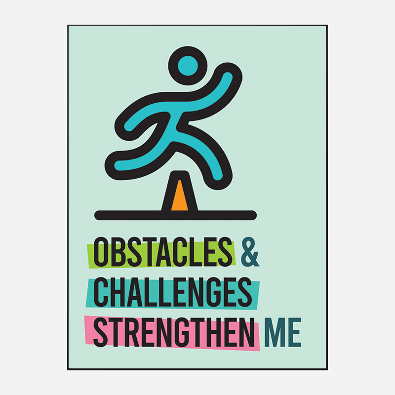 Obstacles Motivational Art Print