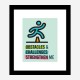 Obstacles Motivational Art Print Obstacles Motivational Art Print