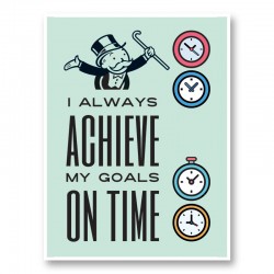 On Time Motivational Art Print