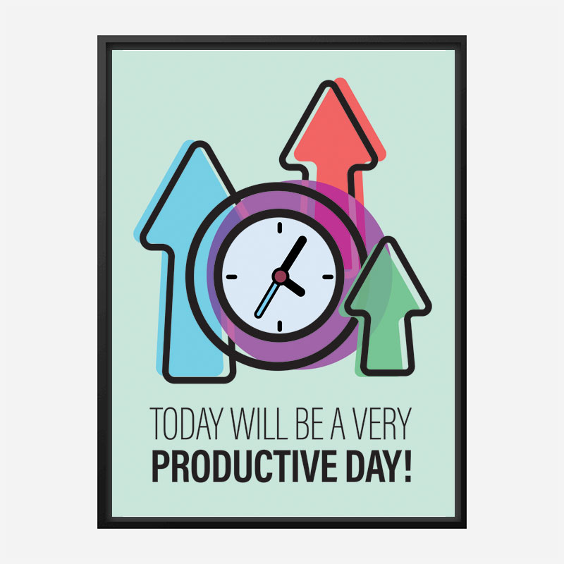 Productive Motivational Art Print