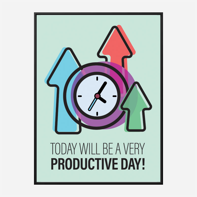 Productive Motivational Art Print Productive Motivational Art Print