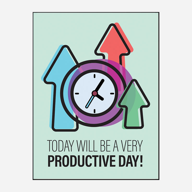 Productive Motivational Art Print