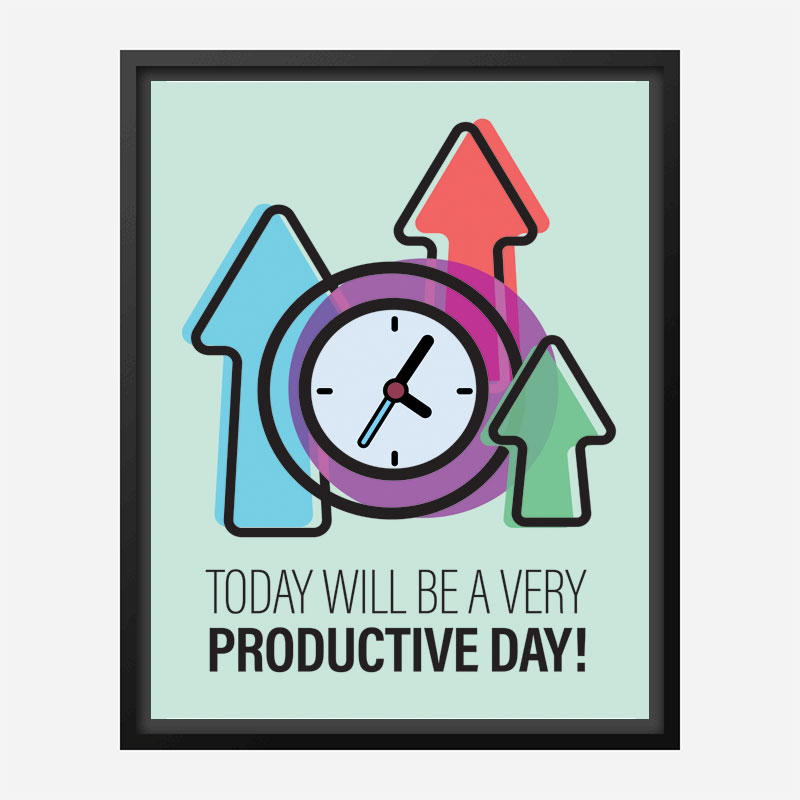 Productive Motivational Art Print Productive Motivational Art Print