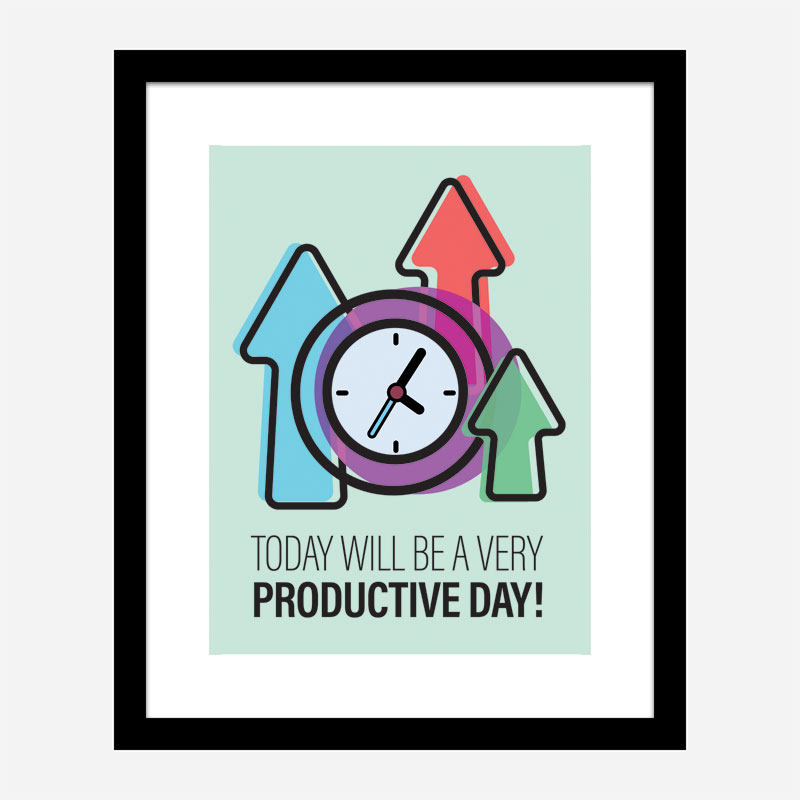 Productive Motivational Art Print Productive Motivational Art Print