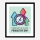 Productive Motivational Art Print Productive Motivational Art Print