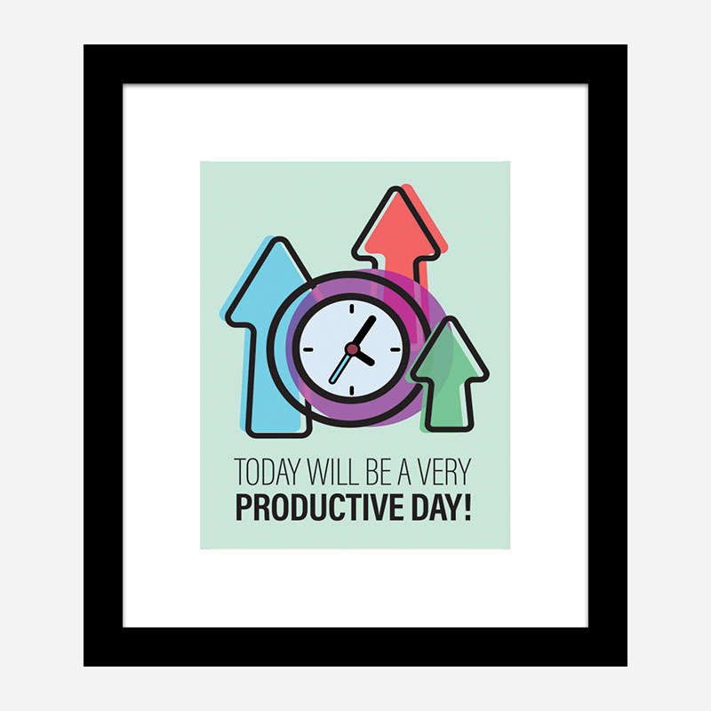 Productive Motivational Art Print