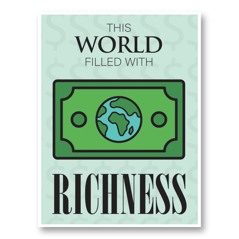 Richness Motivational Art Print