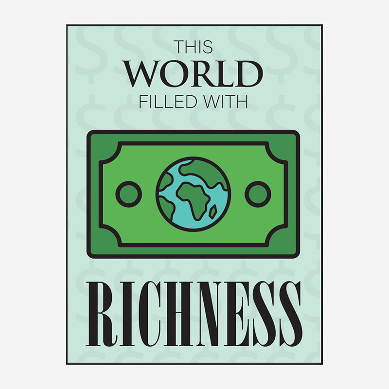 Richness Motivational Art Print