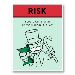 Risk Card Motivational Art Print