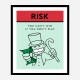 Risk Card Motivational Art Print