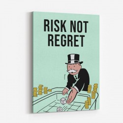 Risk Not Regret Card Motivational Art Print