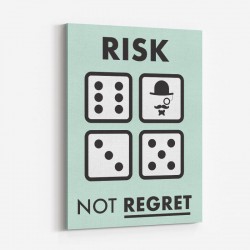 Risk Not Regret Motivational Art Print