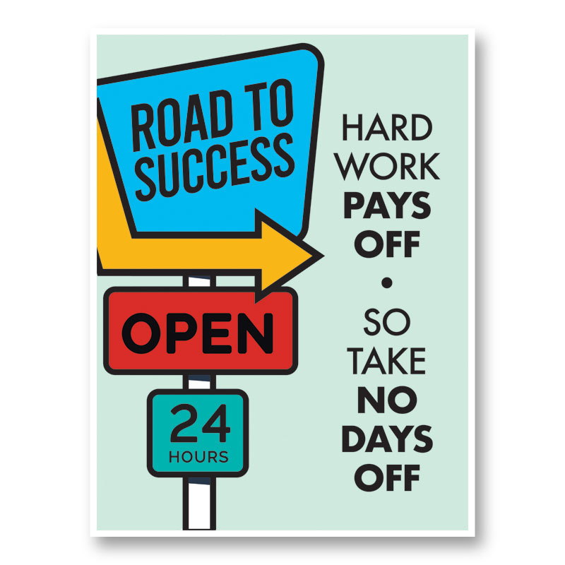 Road to Success Motivational Art Print