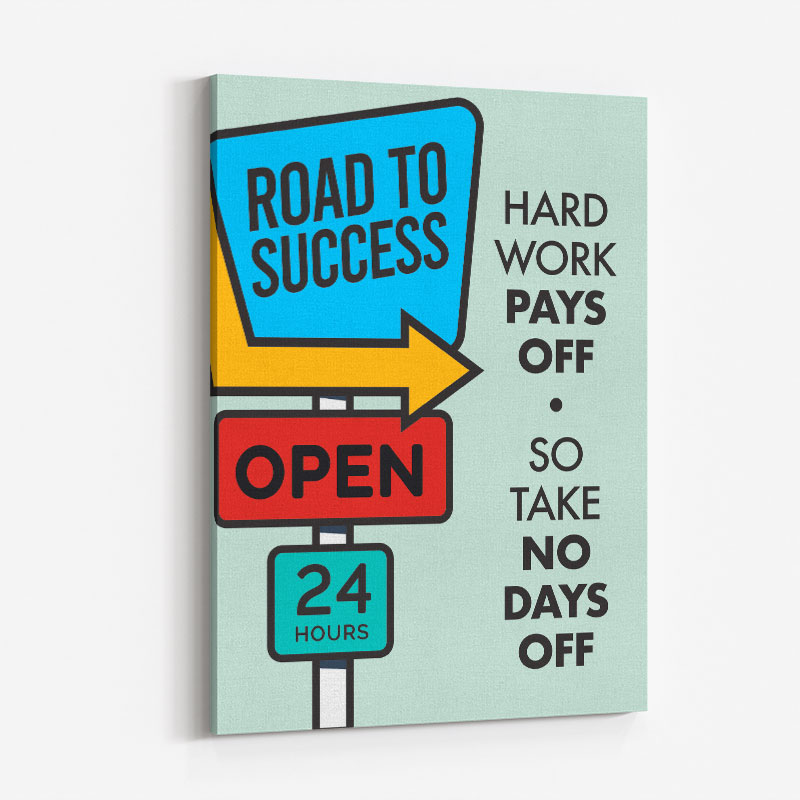 Road to Success Motivational Art Print