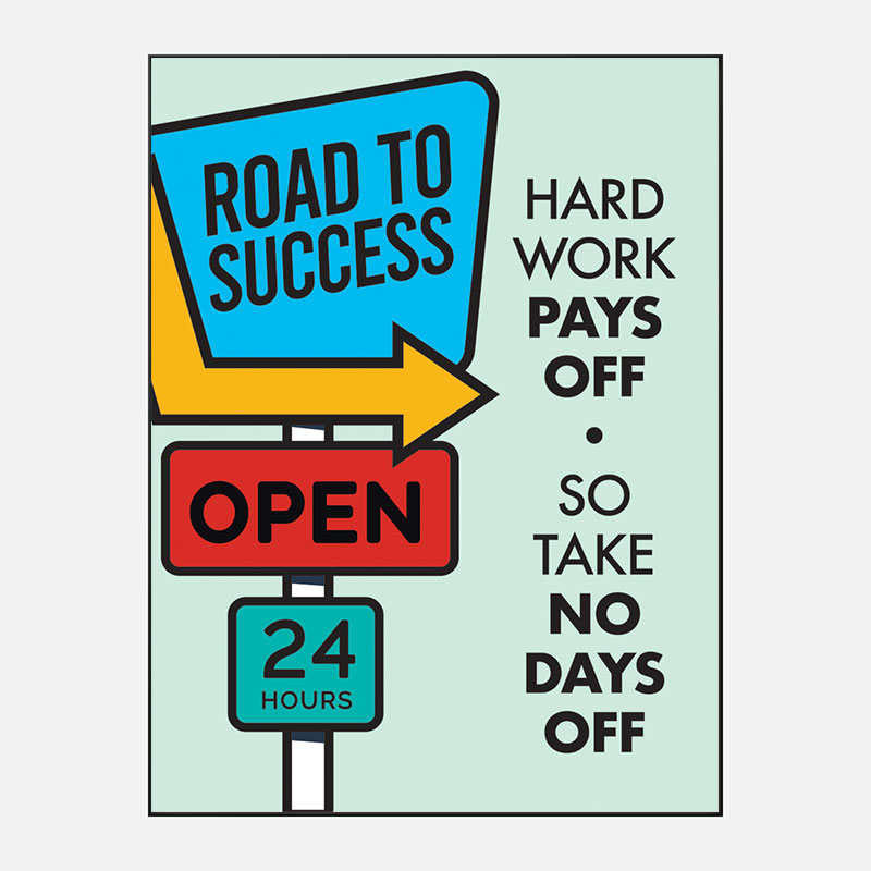 Road to Success Motivational Art Print