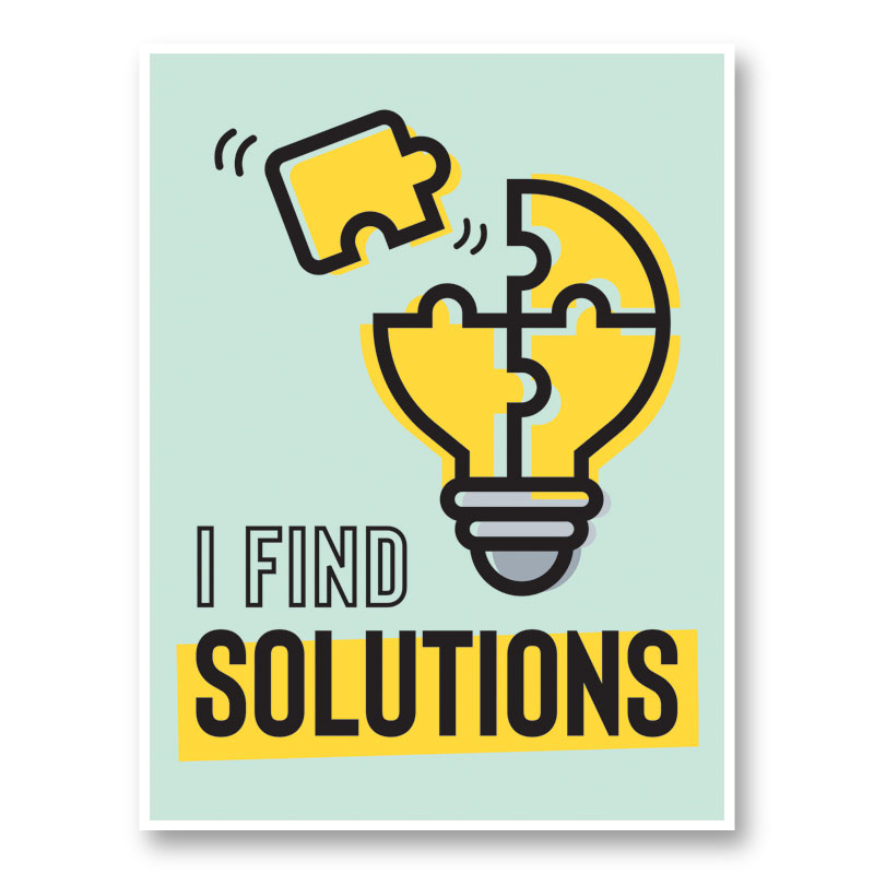 Solutions Motivational Art Print