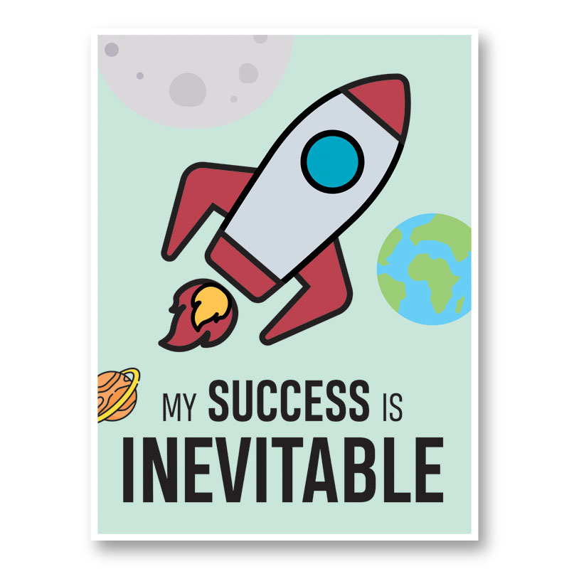 Success Is Inevitable Motivational Art Print