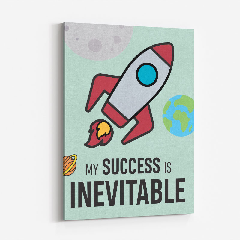 Success Is Inevitable Motivational Art Print