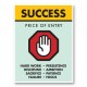 Success Price of Entry Motivational Art Print