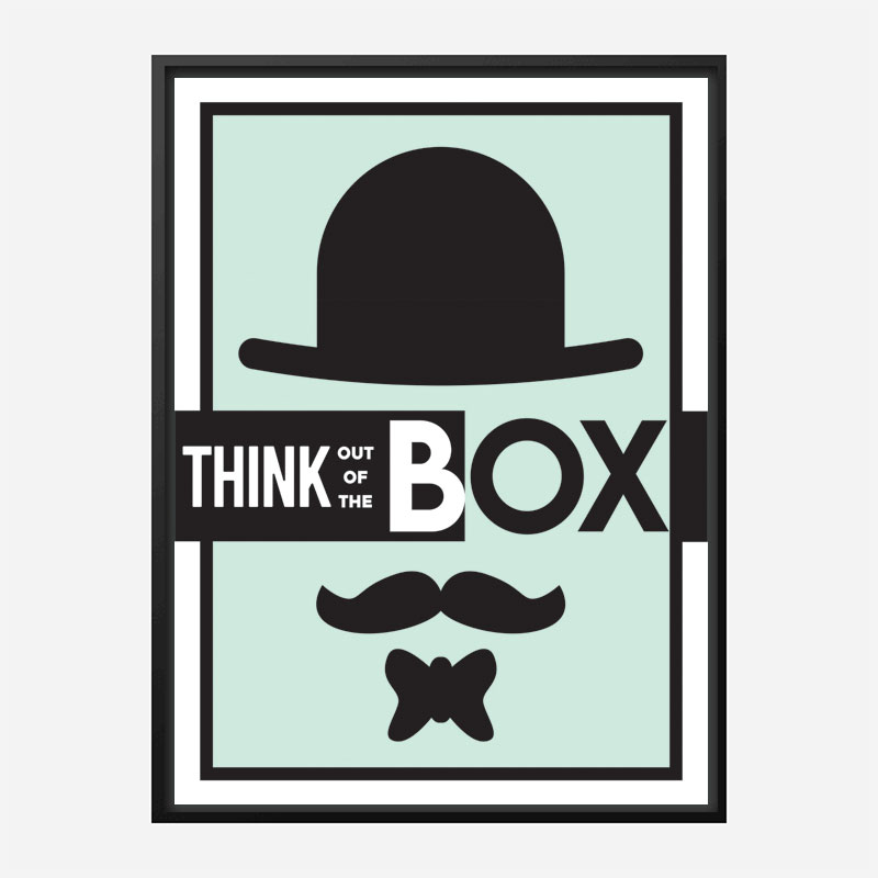 Think Outside The Box Motivational Art Print