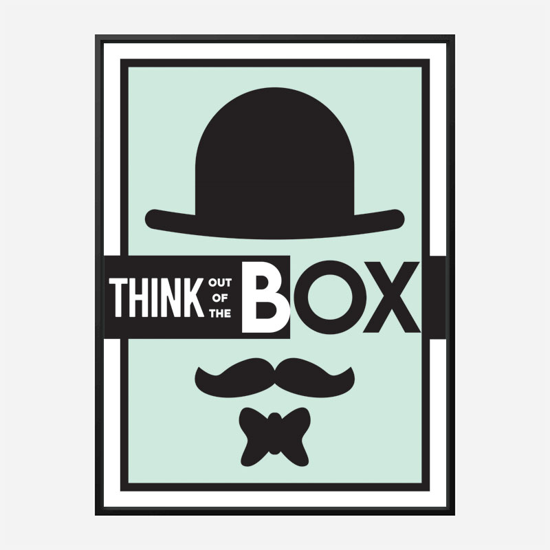 Think Outside The Box Motivational Art Print