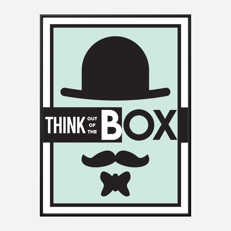 Think Outside The Box Motivational Art Print