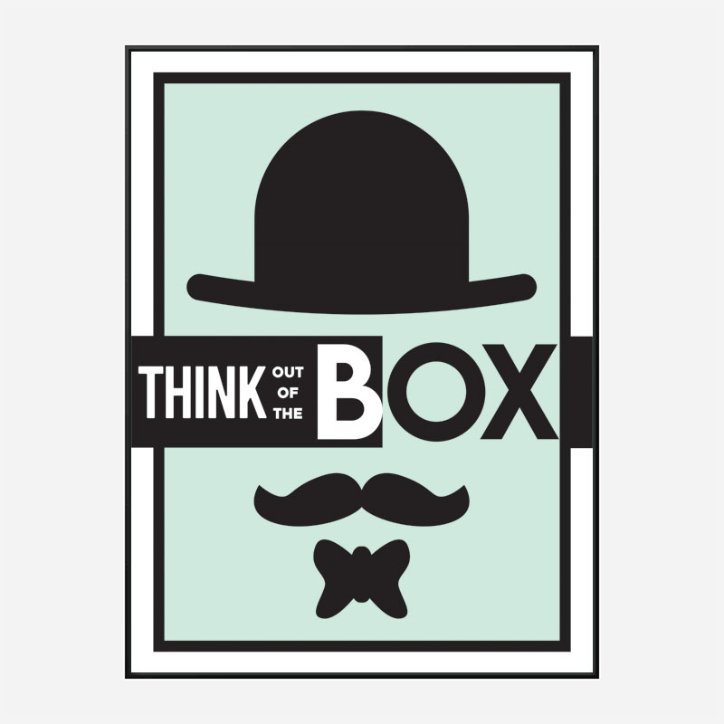 Think Outside The Box Motivational Art Print