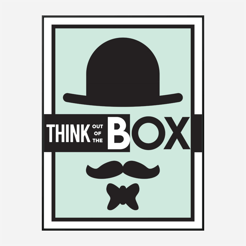 Think Outside The Box Motivational Art Print