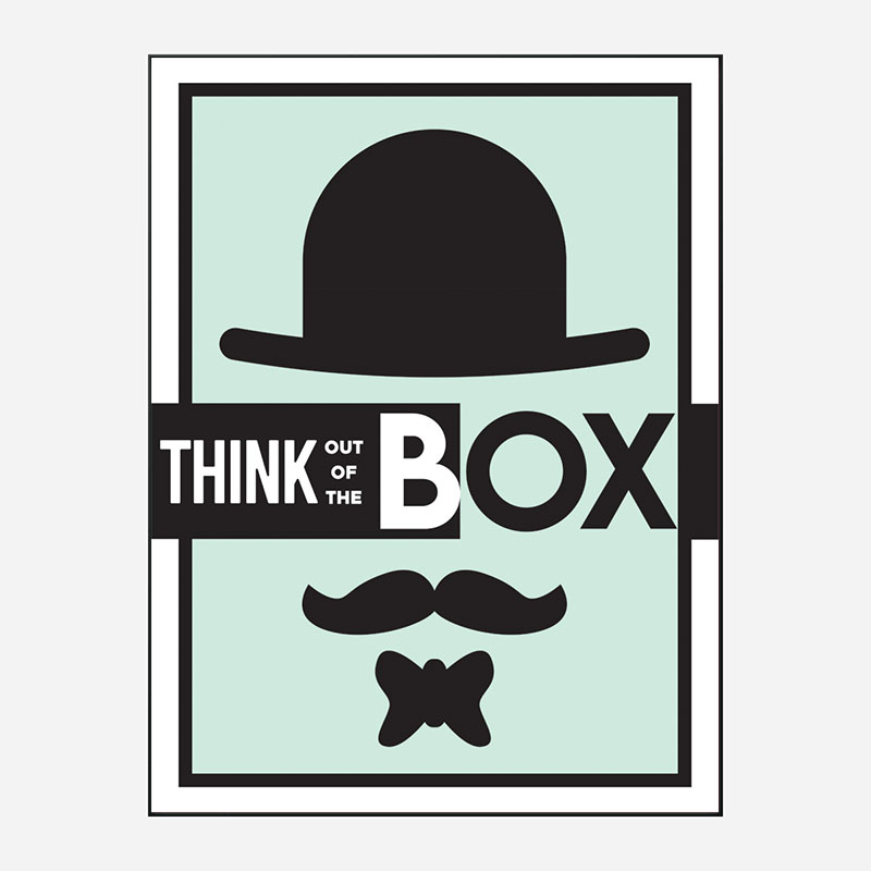 Think Outside The Box Motivational Art Print