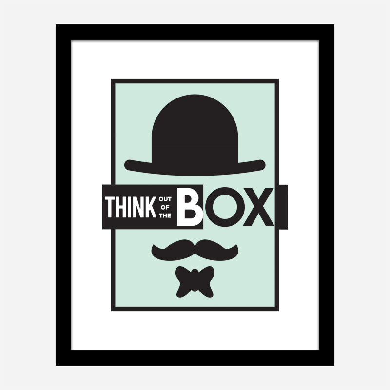 Think Outside The Box Motivational Art Print