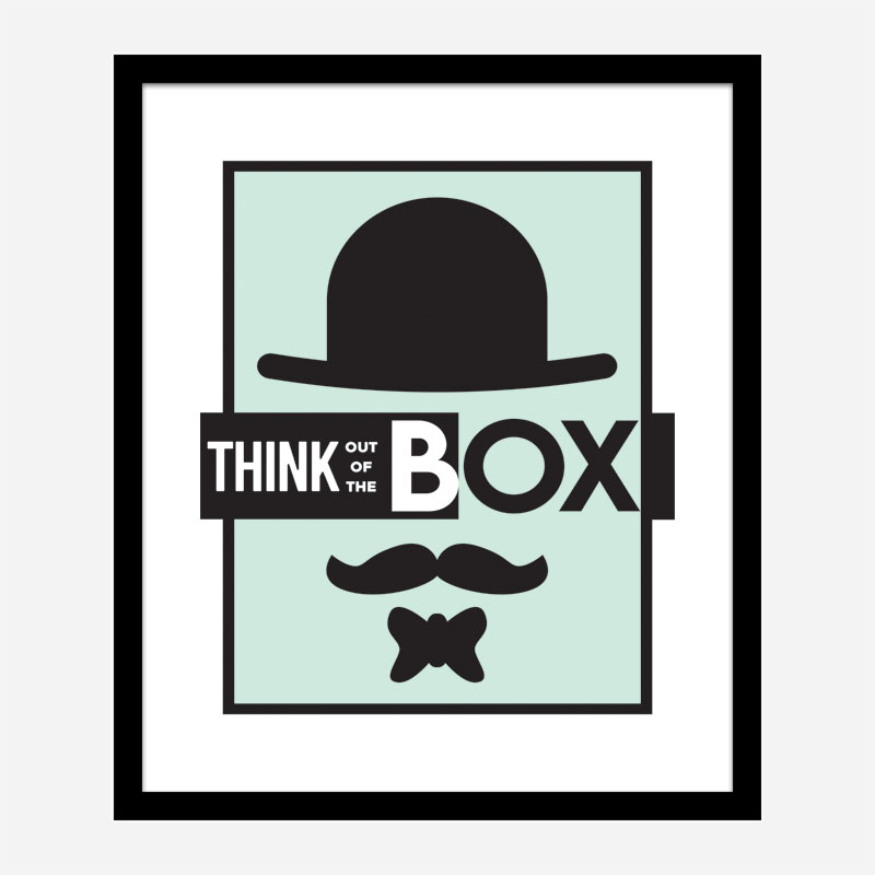 Think Outside The Box Motivational Art Print