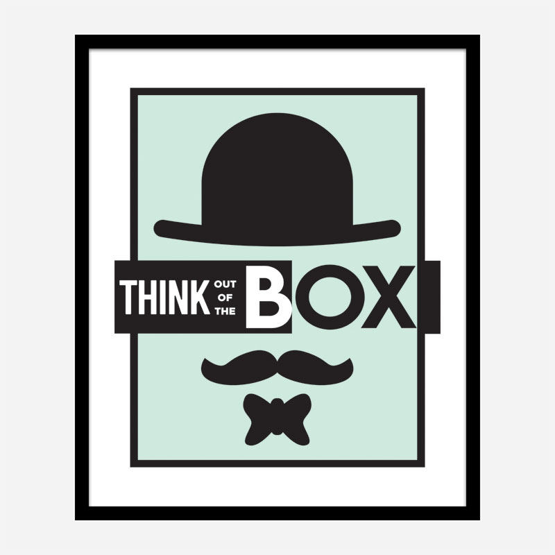Think Outside The Box Motivational Art Print