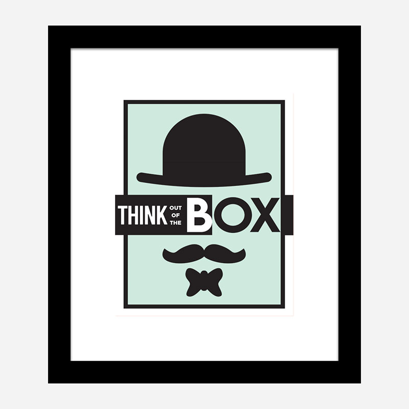 Think Outside The Box Motivational Art Print