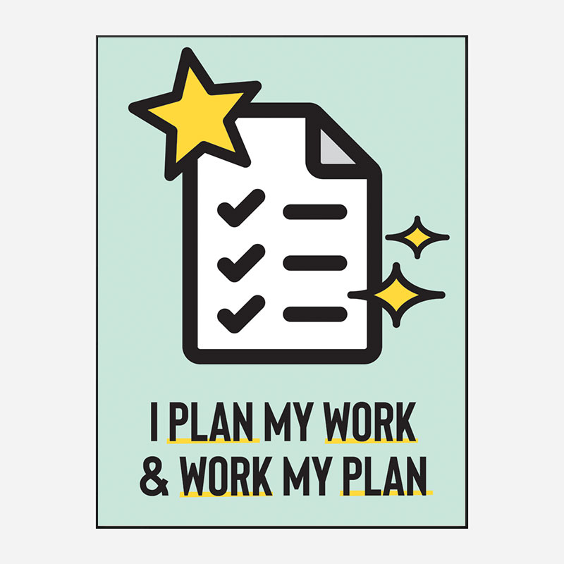 Work My Plan Motivational Art Print