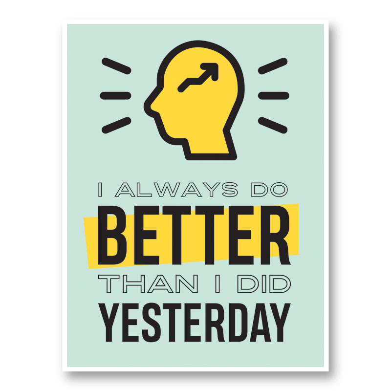 Yesterday Motivational Art Print