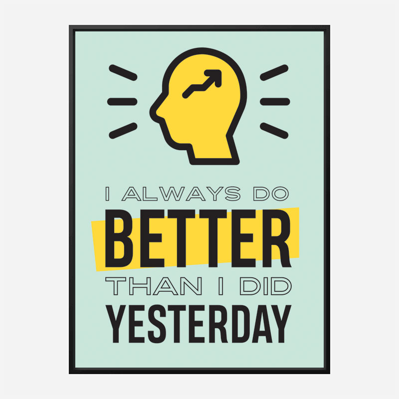 Yesterday Motivational Art Print