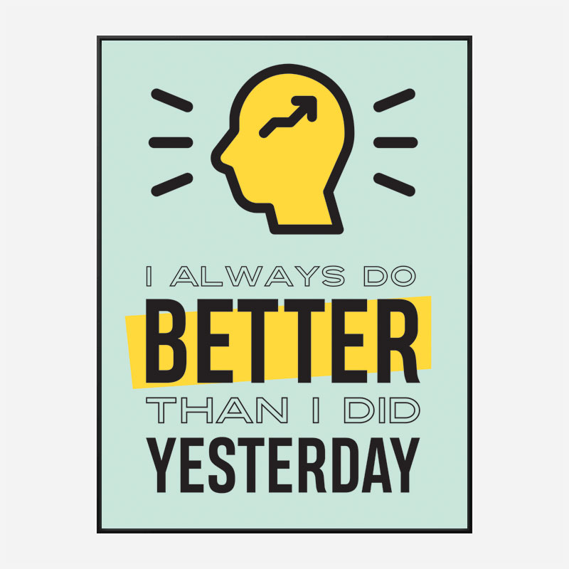 Yesterday Motivational Art Print