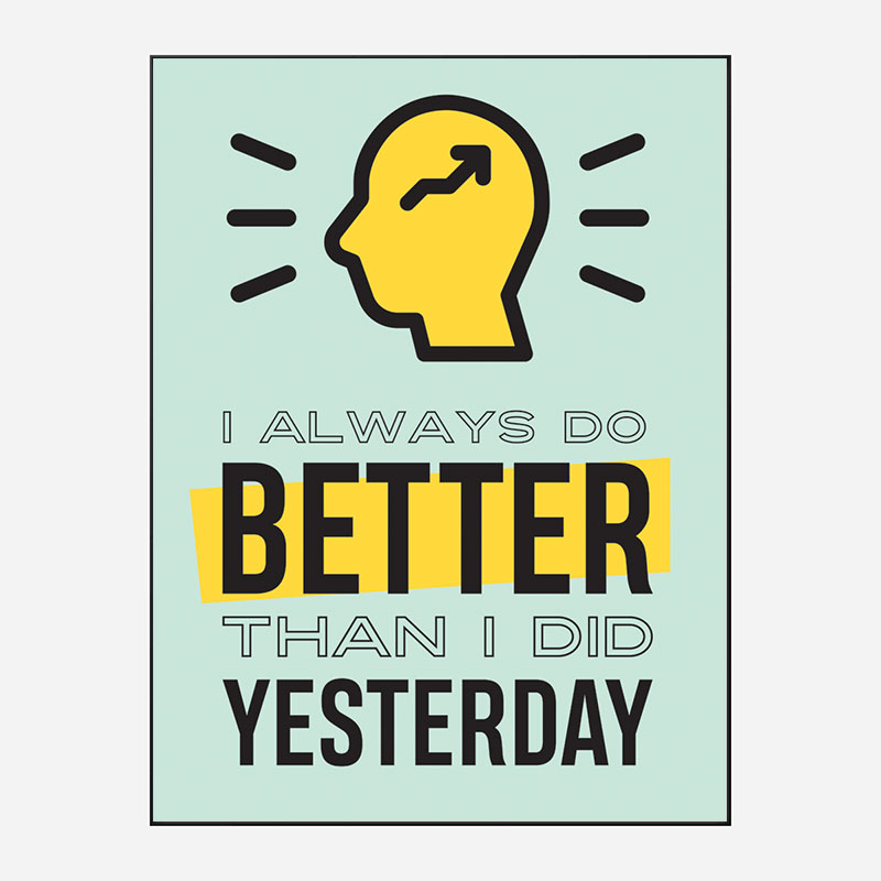 Yesterday Motivational Art Print